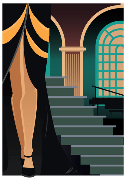 Wieczorna Elegancja - Krok w Świat Art Deco - Plakat
