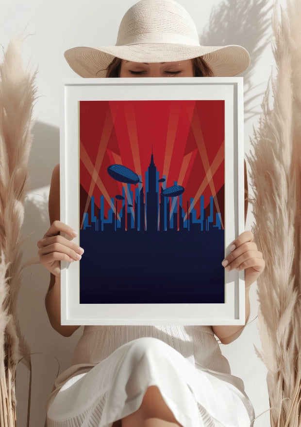 Sterowce nad Nowoczesnym Miastem – Plakat