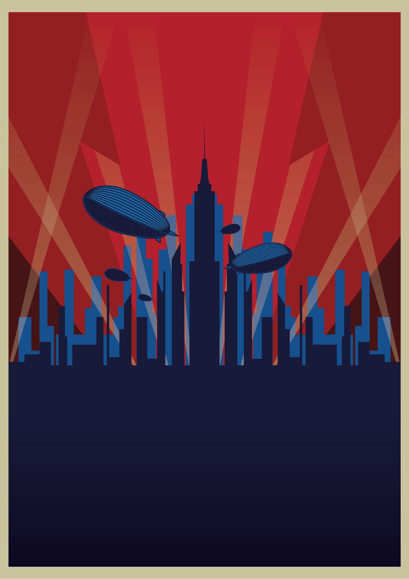 Sterowce nad Nowoczesnym Miastem – Plakat