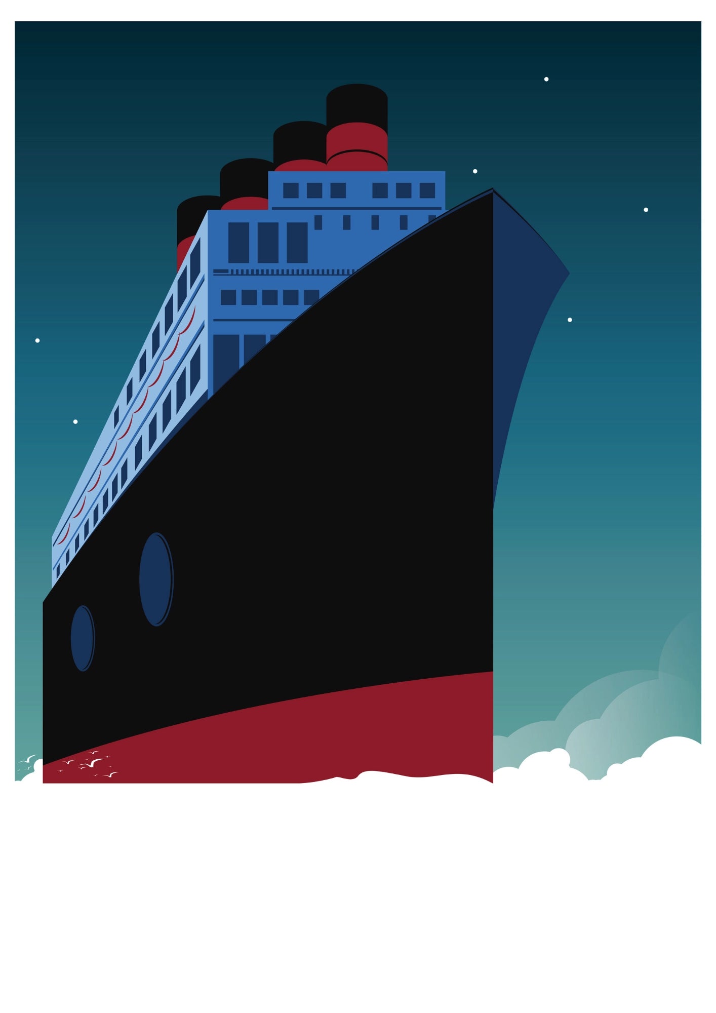 Luksusowy Okręt na Oceanie – Plakat