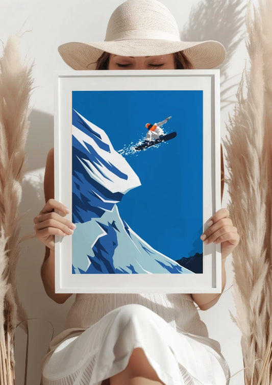 Ekstremalny Zjazd Snowboardzisty – Plakat