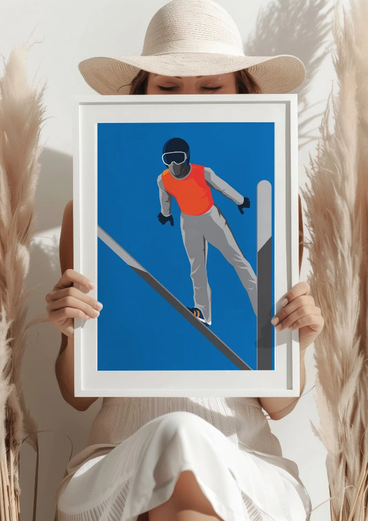 Skoczek narciarski w locie – Plakat