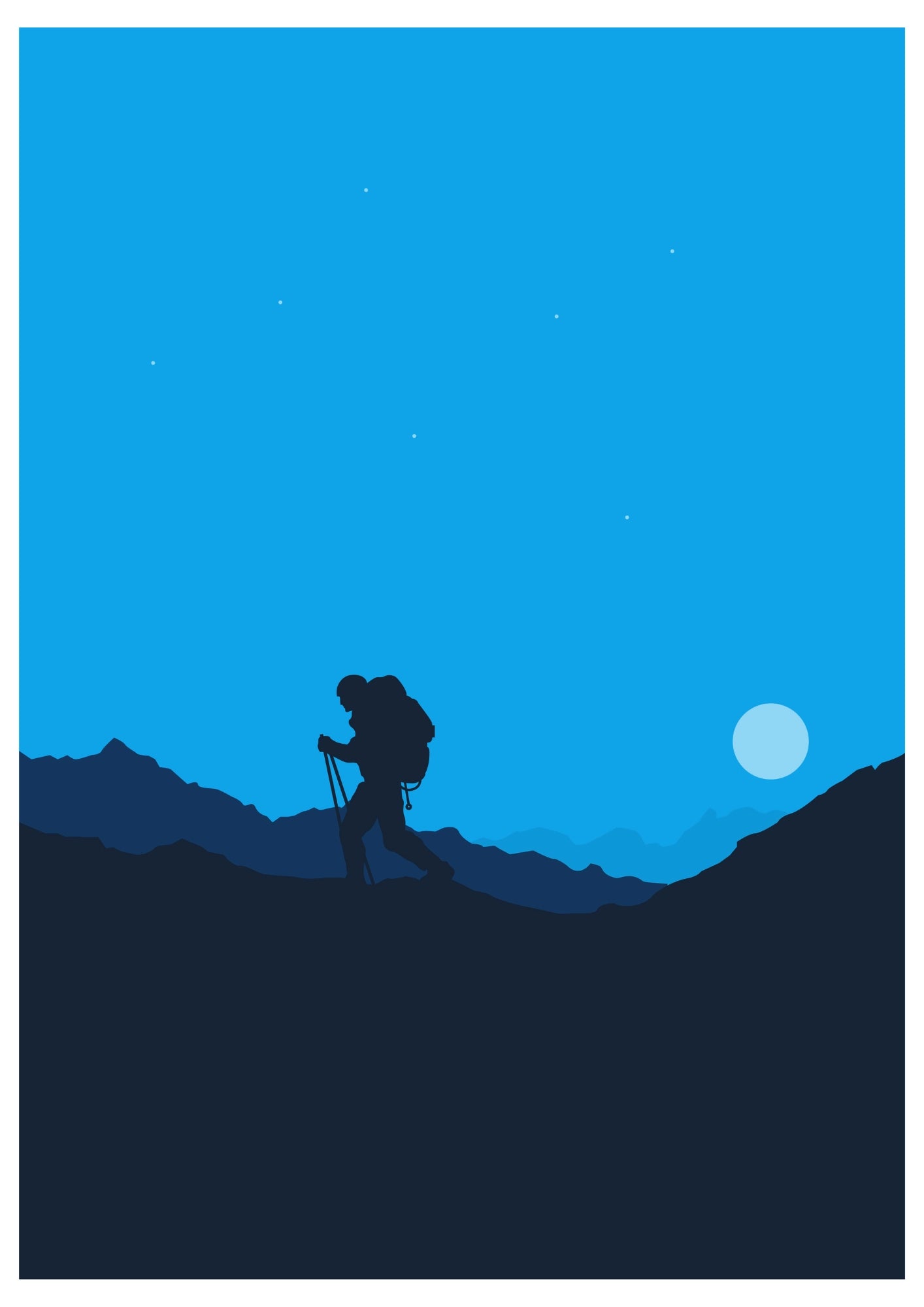 Nocna wędrówka po górach – Plakat