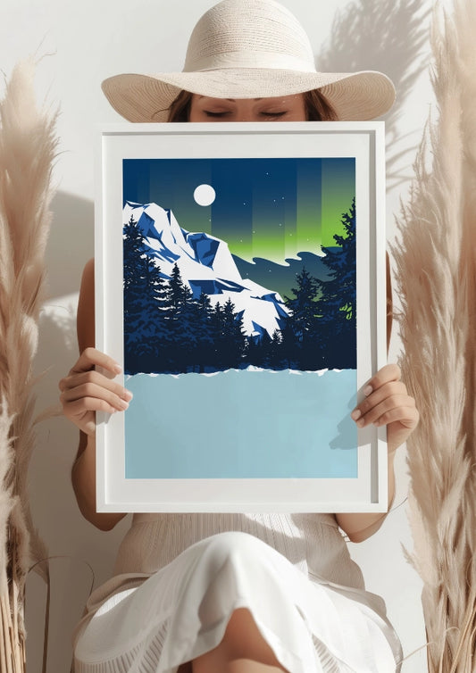Zorza Polarna nad Górską Krainą – Plakat