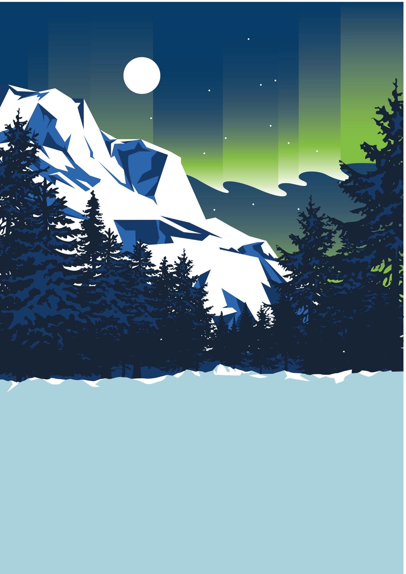 Zorza Polarna nad Górską Krainą – Plakat
