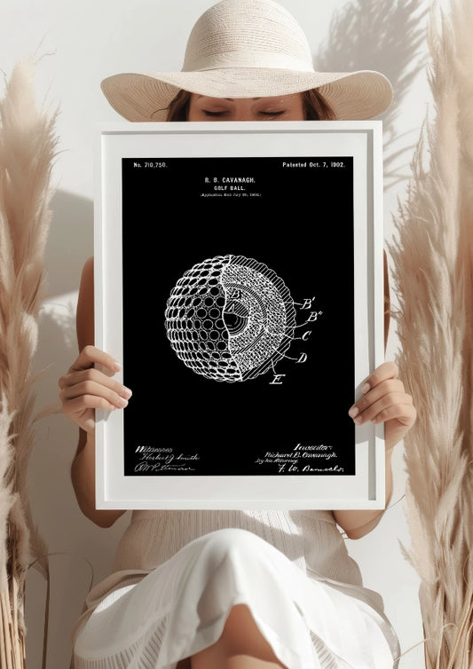 Patent na Samolot Pasażerski z 1981 Roku na Białym Tle Plakat