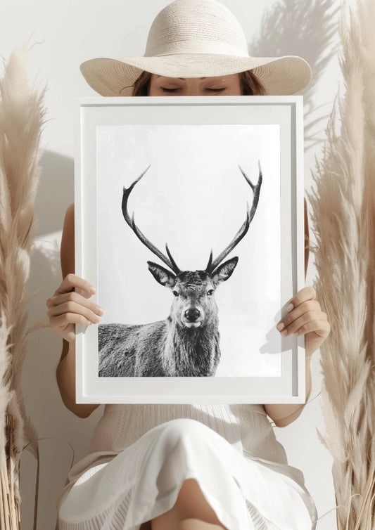 Natura Dzikości Leśny Jeleń Plakat