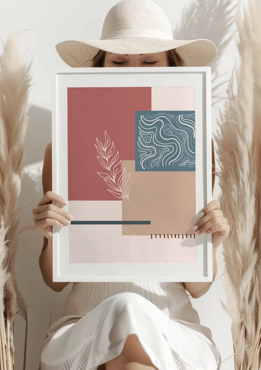 Abstrakcyjna Natura Boho Plakat