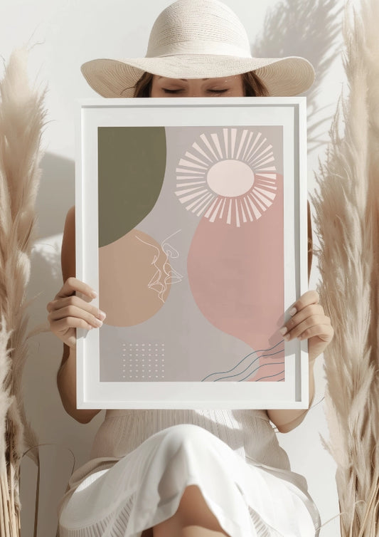 Abstrakcyjne Lato Minimalizm Plakat
