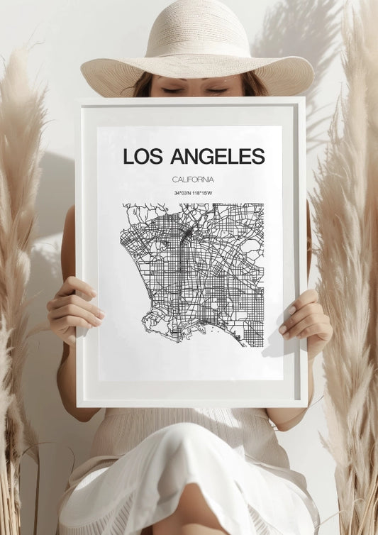 Czarno-Biały Los Angeles Plakat