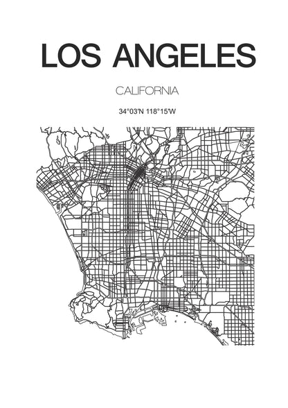 Czarno-Biały Los Angeles Plakat