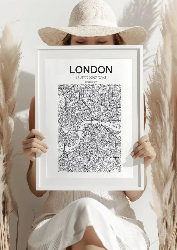 Mapa Ulic Londynu Plakat