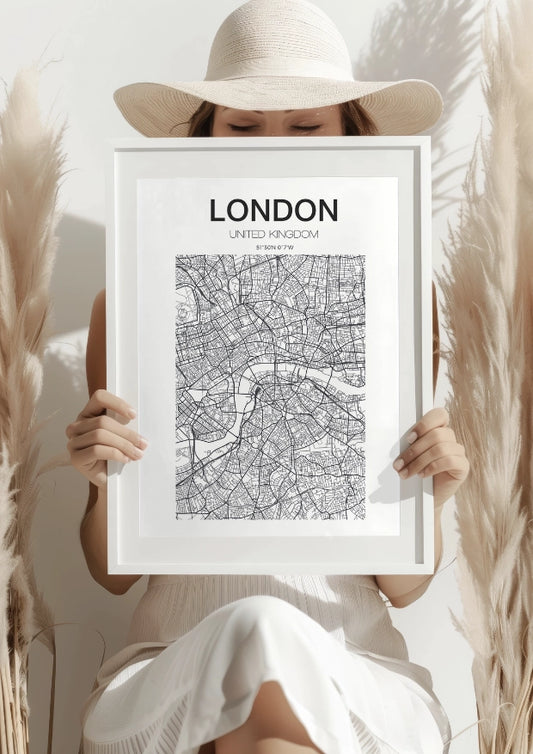Mapa Ulic Londynu Plakat