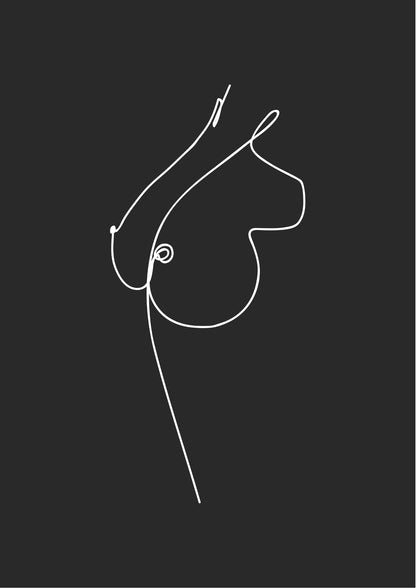 Minimalistyczna Linia Ciała Plakat