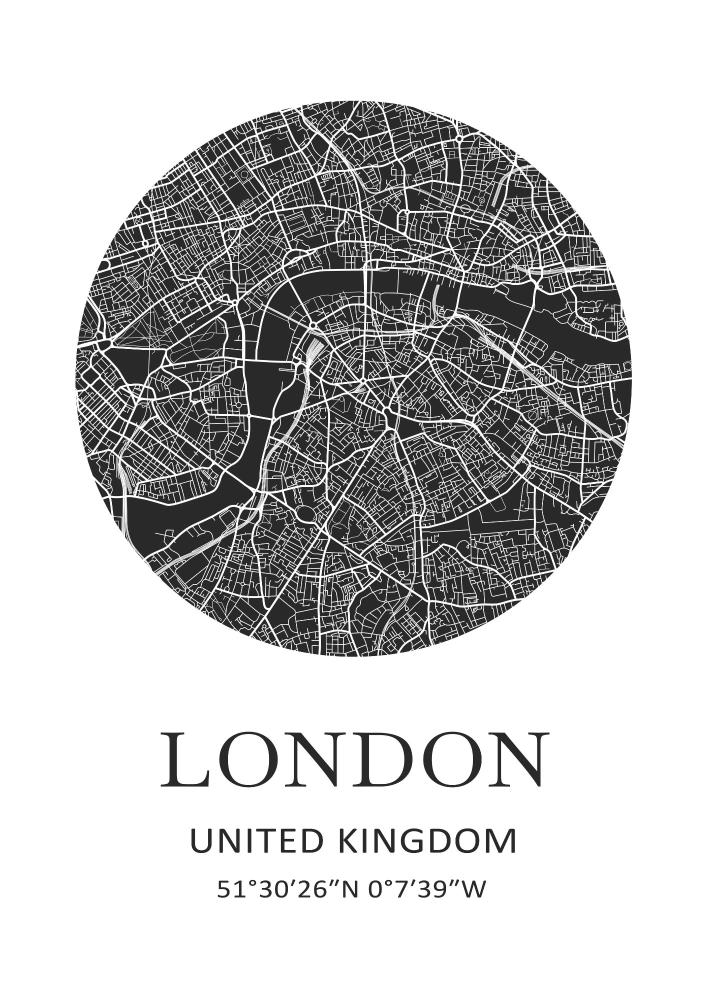 Mapa Londynu Geometryczny Plakat