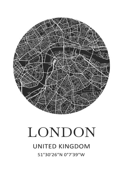 Mapa Londynu Geometryczny Plakat