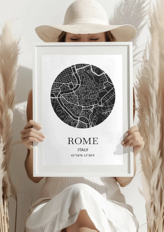 Mapa Rzymu Współczesna Plakat