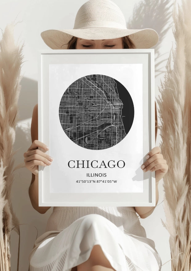 Mapa Chicagowskich Ulic Plakat