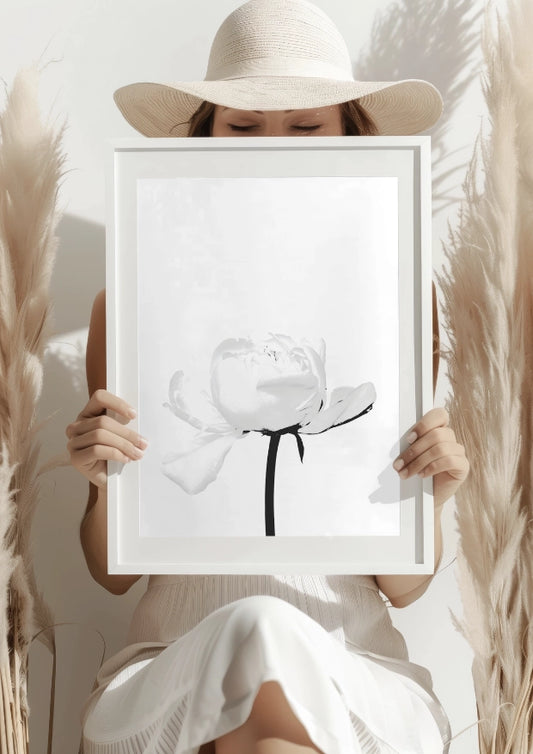 Kwiatowa Elegancja Czerni Plakat