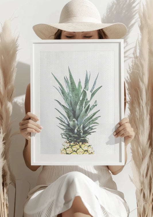 Nastrojowy Tropikalny Ananas Plakat