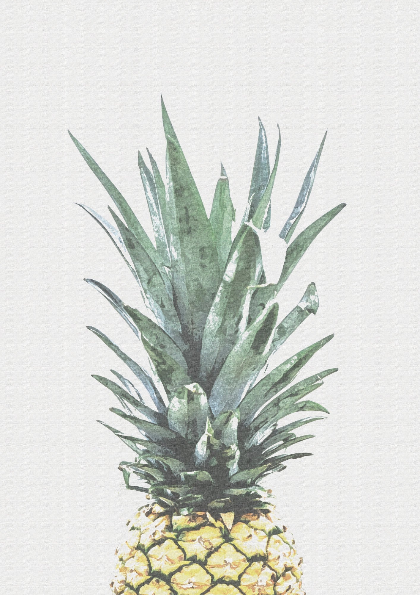 Nastrojowy Tropikalny Ananas Plakat