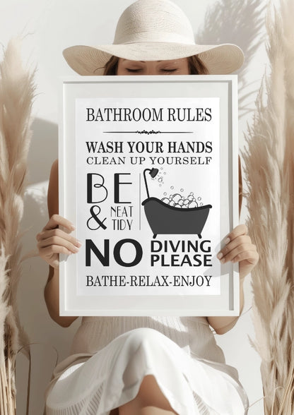 Regulamin Łazienkowy Relaks Plakat