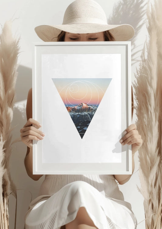 Geometryczna Magia Gór Plakat