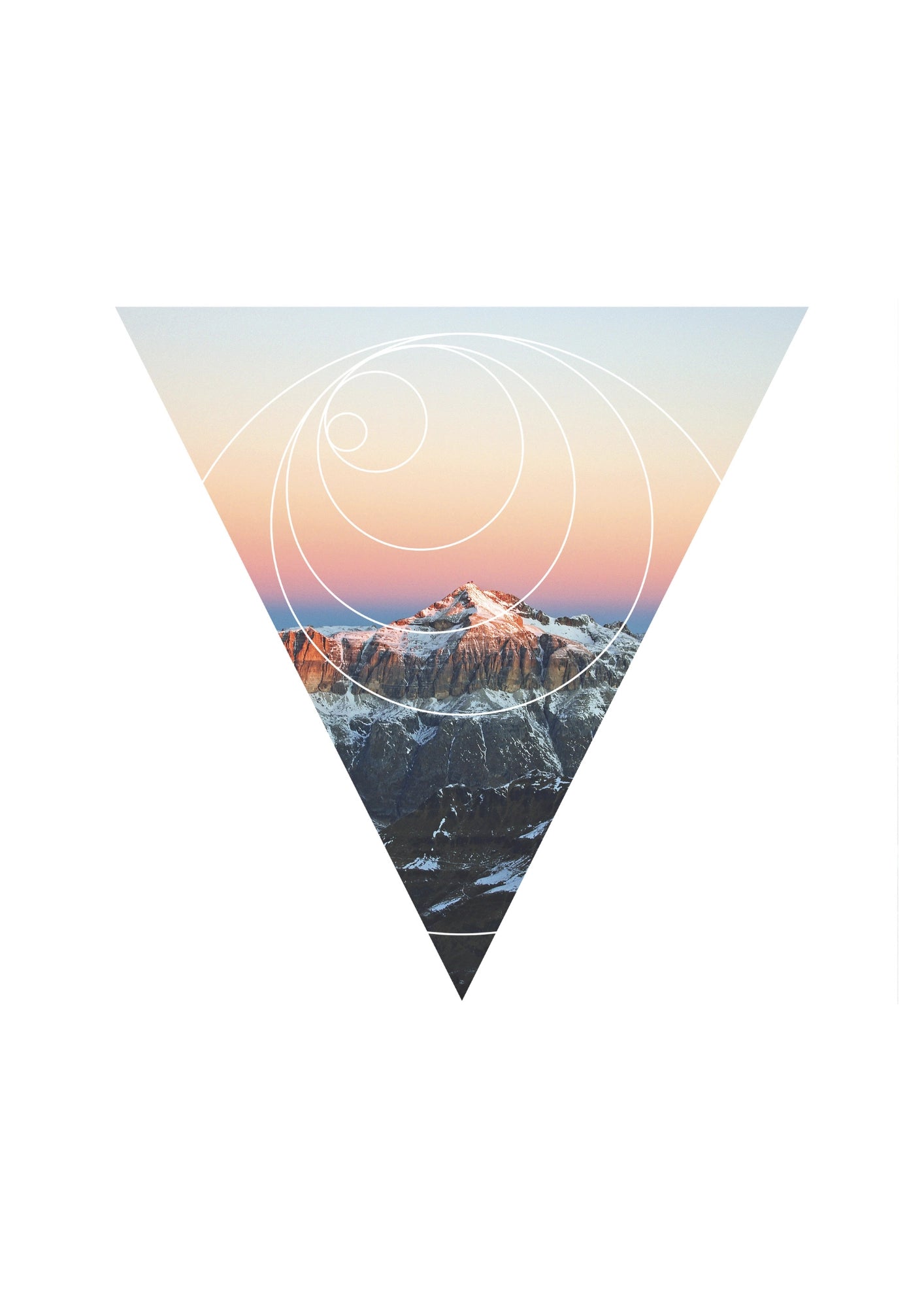 Geometryczna Magia Gór Plakat