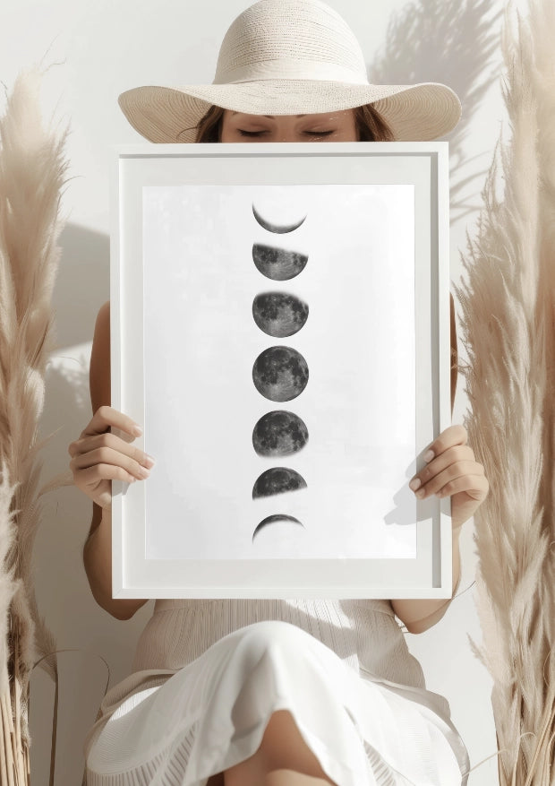 Fazy Księżyca Piękno Plakat
