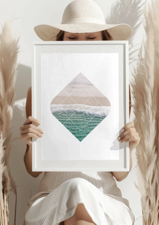 Geometryczne Inspiracje Plażowe Plakat