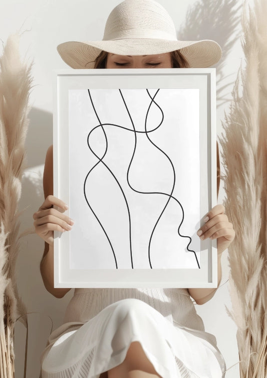 Minimalistyczna Elegancja Linii Plakat