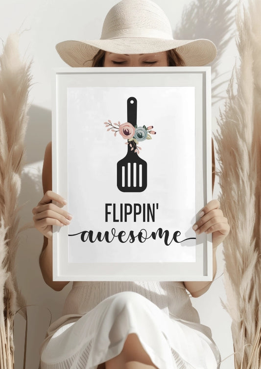 Kuchenne Inspiracje Flippin' Awesome Plakat