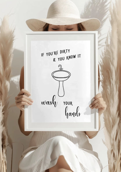 Zabawne Przypomnienie Higieniczne Plakat