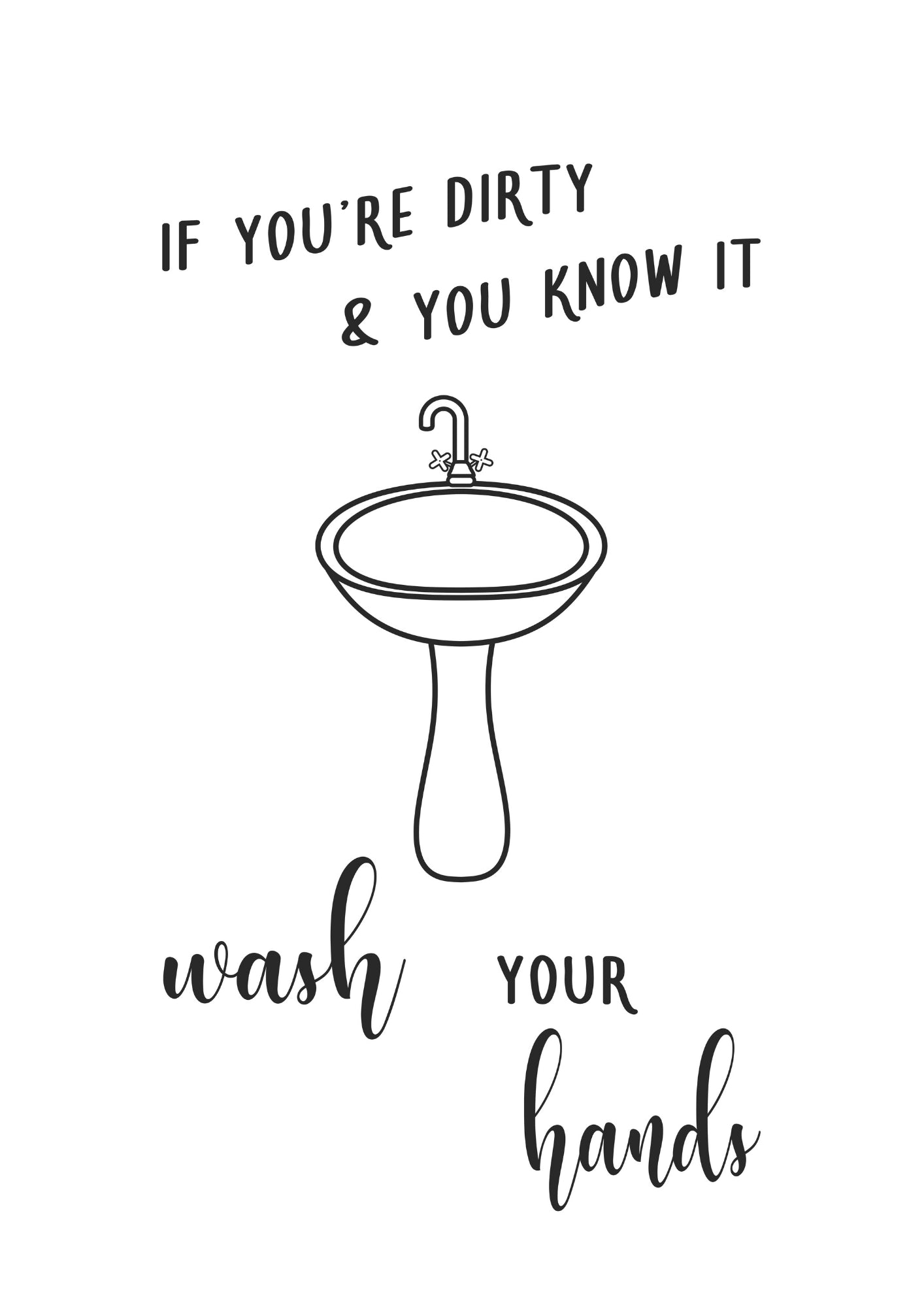 Zabawne Przypomnienie Higieniczne Plakat