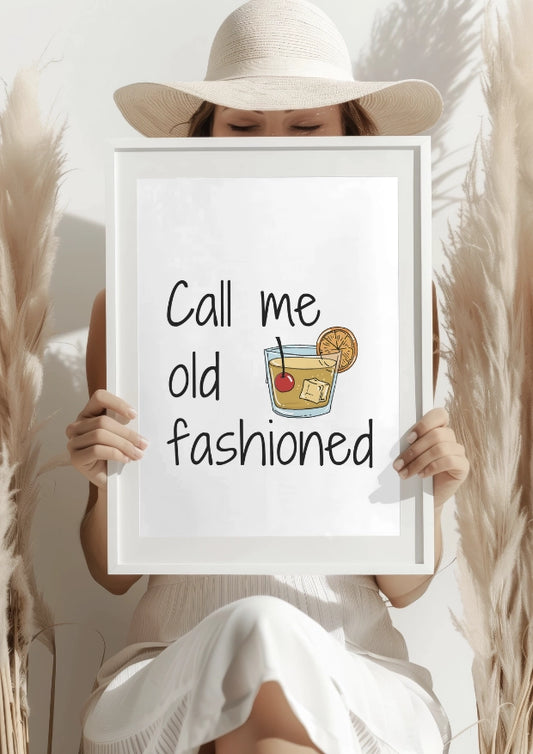Old Fashioned Drink Humor Plakat