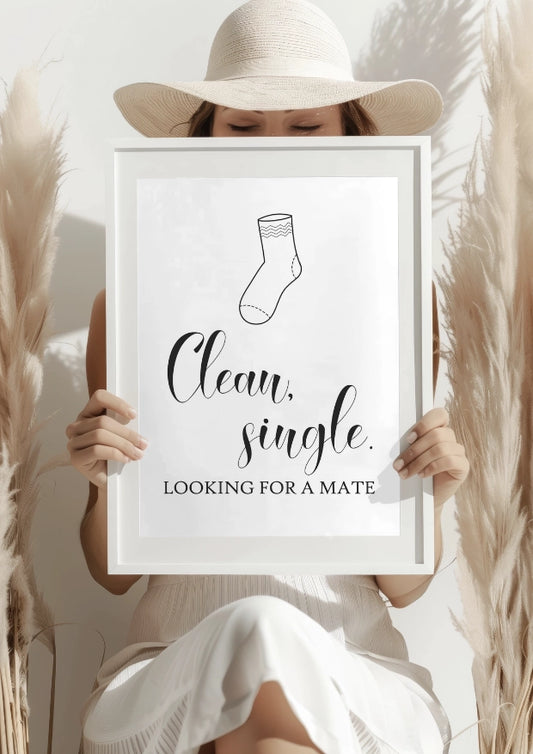 Czysta Skarpeta Szuka Towarzysza Plakat