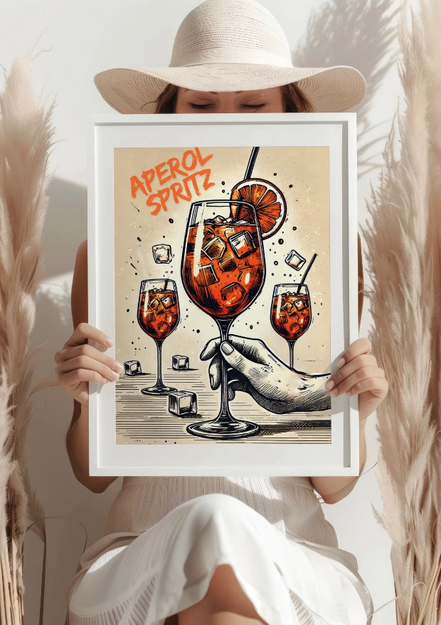 Letni Koktajl Aperol Spritz Plakat
