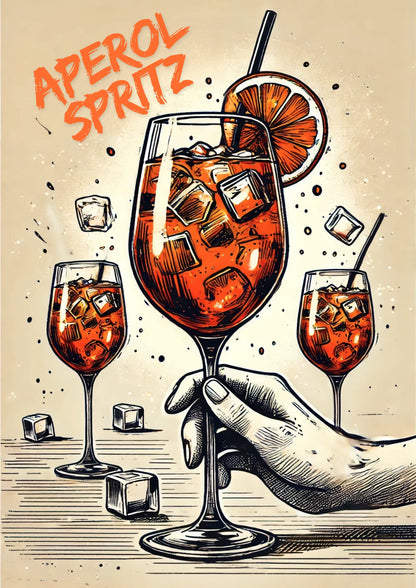 Letni Koktajl Aperol Spritz Plakat
