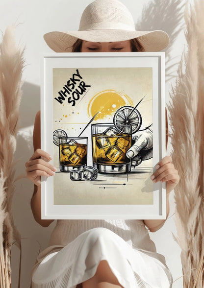 Koktajlowe Inspiracje Whisky Sour Plakat