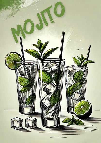 Orzeźwiające Mojito Letnie Plakat