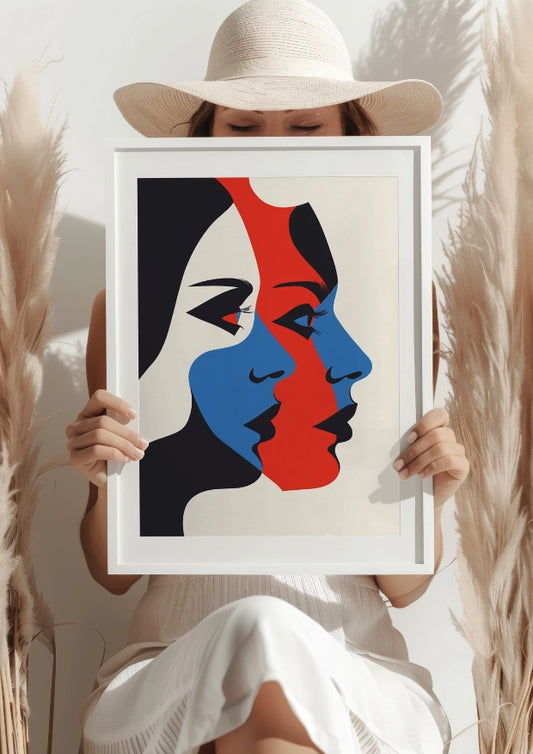 Kobieca Twarz W Harmonii Plakat