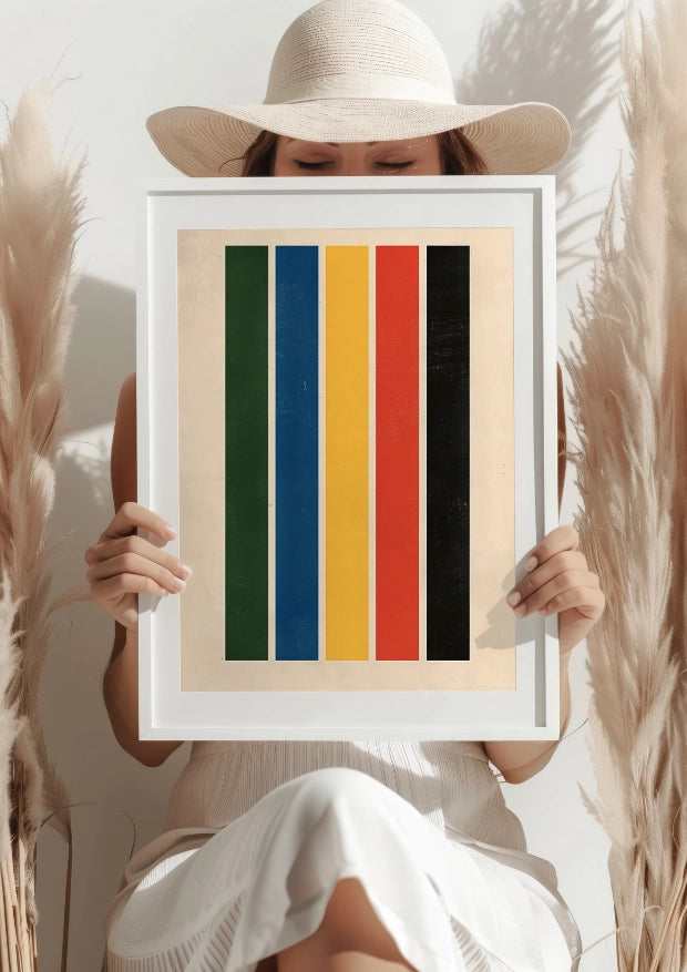 Kolorowe Linie Minimalizm Plakat