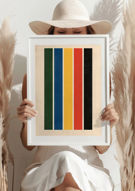 Kolorowe Linie Minimalizm Plakat