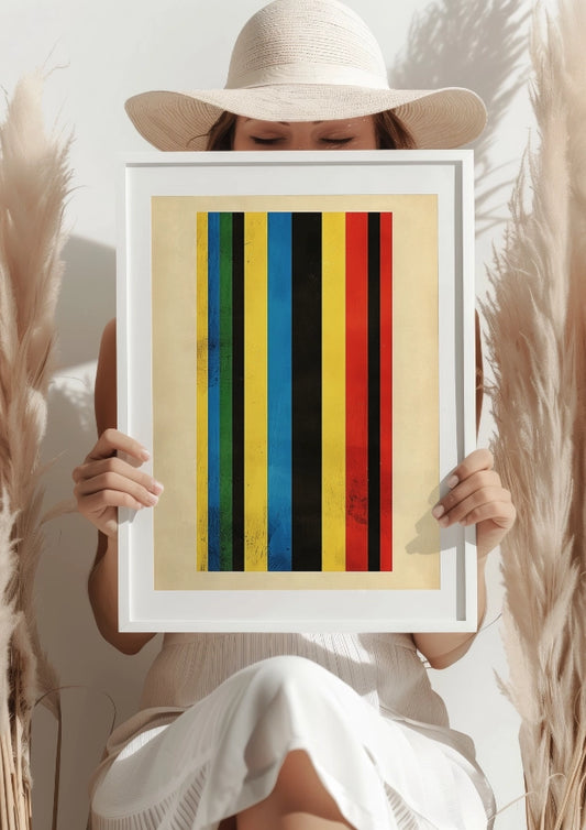 Wielobarwne Tęczowe Linie Plakat