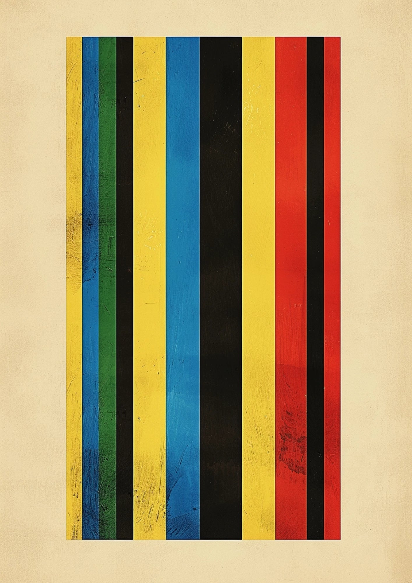 Wielobarwne Tęczowe Linie Plakat