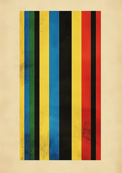 Wielobarwne Tęczowe Linie Plakat