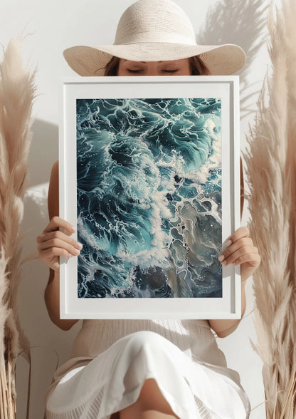 Szmaragdowe Fale Oceanu Plakat