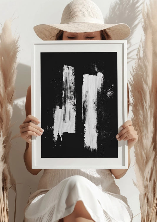 Minimalistyczna Czerń i Biel Plakat