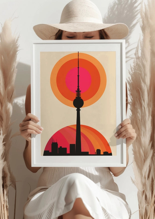 Berlińska Wieża Kosmiczny Zachód Plakat