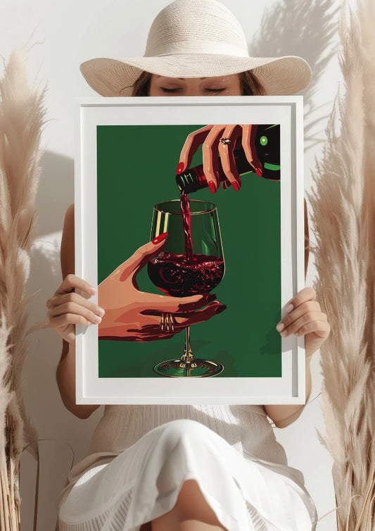 Kobiecy Gest Wina Plakat